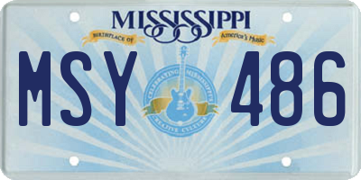 MS license plate MSY486