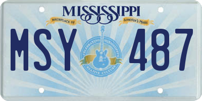 MS license plate MSY487