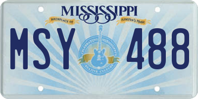 MS license plate MSY488