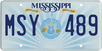 MS license plate MSY489