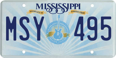 MS license plate MSY495