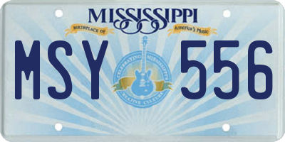MS license plate MSY556