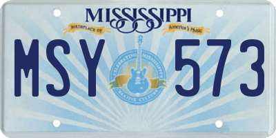 MS license plate MSY573