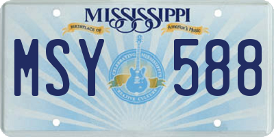 MS license plate MSY588