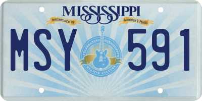 MS license plate MSY591