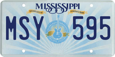 MS license plate MSY595