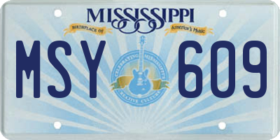 MS license plate MSY609