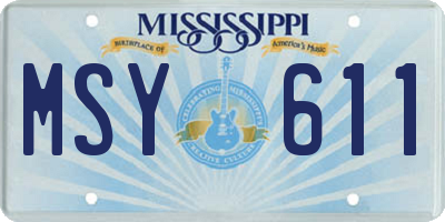MS license plate MSY611