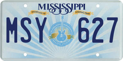MS license plate MSY627