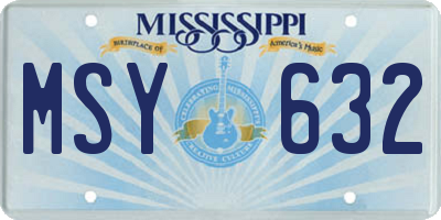 MS license plate MSY632