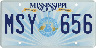 MS license plate MSY656
