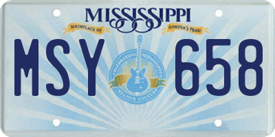 MS license plate MSY658