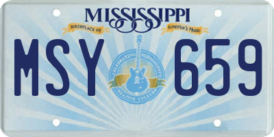 MS license plate MSY659