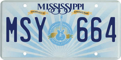 MS license plate MSY664