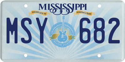 MS license plate MSY682