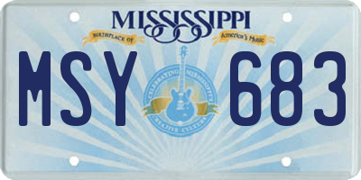 MS license plate MSY683