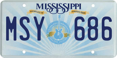 MS license plate MSY686