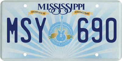 MS license plate MSY690