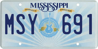MS license plate MSY691
