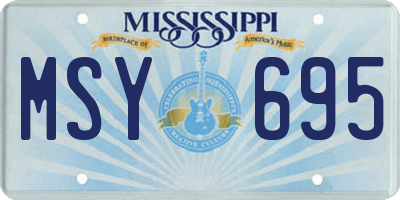 MS license plate MSY695