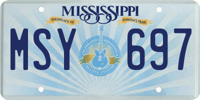MS license plate MSY697