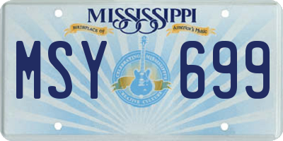 MS license plate MSY699