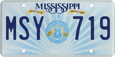 MS license plate MSY719