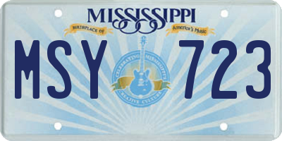 MS license plate MSY723