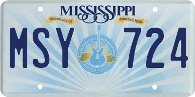 MS license plate MSY724