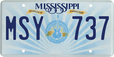 MS license plate MSY737