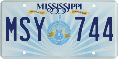 MS license plate MSY744
