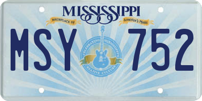 MS license plate MSY752
