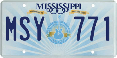 MS license plate MSY771