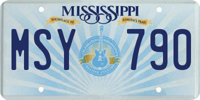 MS license plate MSY790