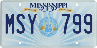 MS license plate MSY799