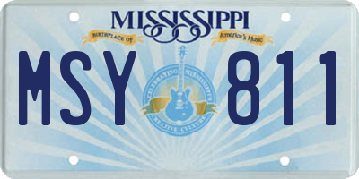 MS license plate MSY811