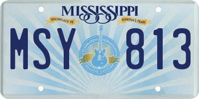 MS license plate MSY813