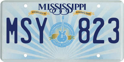 MS license plate MSY823