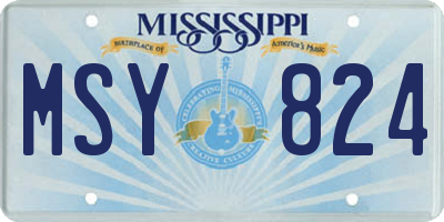 MS license plate MSY824