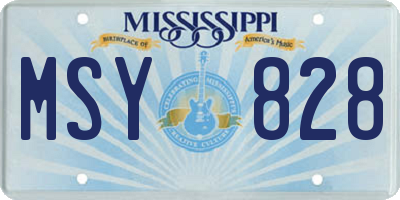 MS license plate MSY828