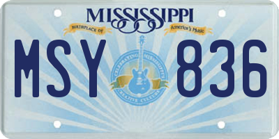 MS license plate MSY836