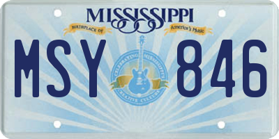 MS license plate MSY846