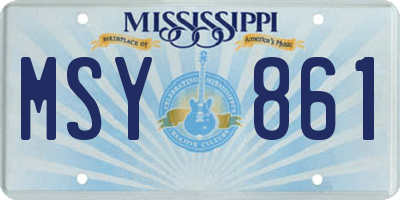 MS license plate MSY861