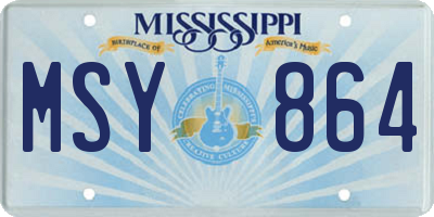 MS license plate MSY864
