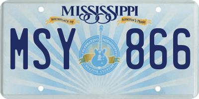 MS license plate MSY866