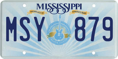 MS license plate MSY879