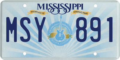 MS license plate MSY891