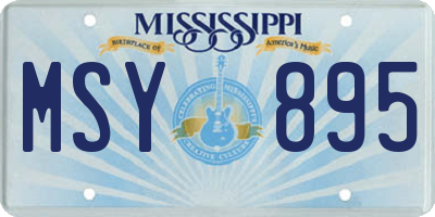 MS license plate MSY895