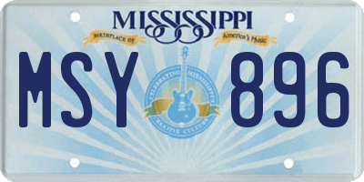 MS license plate MSY896