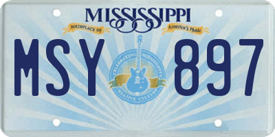 MS license plate MSY897